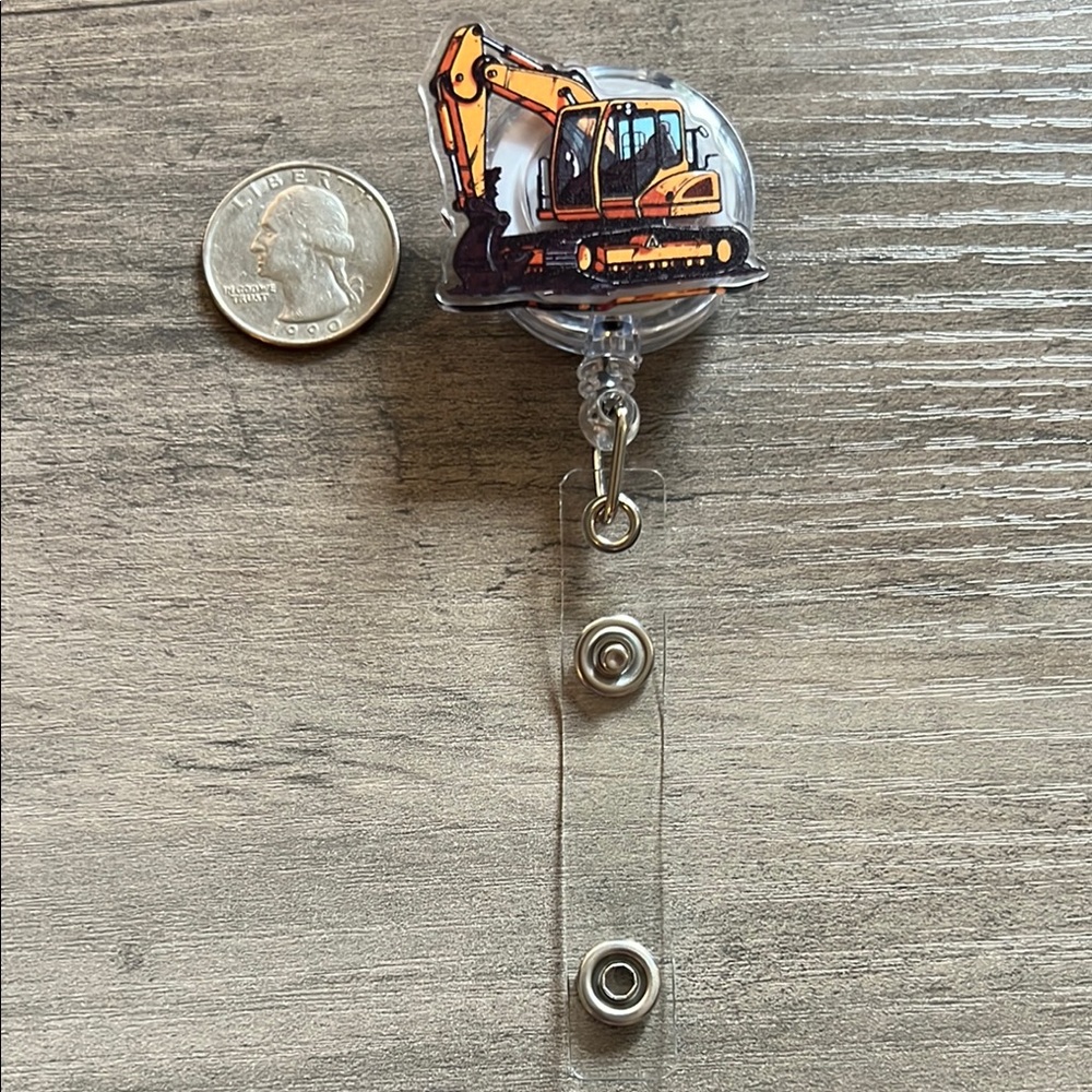 Construction Vehicle Badge Reel